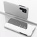 Samsung Galaxy S22 Ultra 5G Plated Mirror Horizontal Flip Leather Case with Holder - Silver
