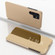 Samsung Galaxy S22 Ultra 5G Plated Mirror Horizontal Flip Leather Case with Holder - Gold