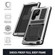 Samsung Galaxy S22 Ultra 5G R-JUST Metal + Silicone Holder Phone Case - Silver