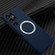 Samsung Galaxy S22 Ultra 5G Carbon Fiber Texture MagSafe Magnetic Phone Case - Blue