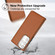 Samsung Galaxy S22 Ultra 5G Leather Texture Full Coverage Phone Case - Brown