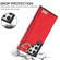 Samsung Galaxy S22 Ultra Non-slip Full Coverage Ring PU Phone Case with Wristband - Red