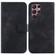 Samsung Galaxy S22 Ultra 5G 7-shaped Embossed Leather Phone Case - Black
