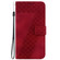 Samsung Galaxy S22 Ultra 5G 7-shaped Embossed Leather Phone Case - Red