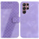 Samsung Galaxy S22 Ultra 5G 7-shaped Embossed Leather Phone Case - Purple