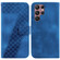 Samsung Galaxy S22 Ultra 5G 7-shaped Embossed Leather Phone Case - Blue