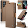 Samsung Galaxy S22 Ultra 5G CaseMe 023 Butterfly Buckle Litchi Texture RFID Anti-theft Leather Phone Case - Brown