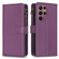 Samsung Galaxy S22 Ultra 5G 9 Card Slots Zipper Wallet Leather Flip Phone Case - Dark Purple