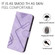 Samsung Galaxy S22 Ultra 5G Line Pattern Skin Feel Leather Phone Case - Light Purple