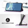 Samsung Galaxy S22 Ultra 5G Line Pattern Skin Feel Leather Phone Case - Light Purple
