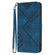 Samsung Galaxy S22 Ultra 5G Line Pattern Skin Feel Leather Phone Case - Royal Blue