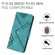 Samsung Galaxy S22 Ultra 5G Line Pattern Skin Feel Leather Phone Case - Light Blue