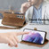 Samsung Galaxy S22 Ultra 5G Geometric Zipper Wallet Side Buckle Leather Phone Case - Brown