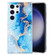 Samsung Galaxy S22 Ultra 5G IMD Shell Pattern TPU Phone Case - Blue Gold Marble
