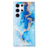 Samsung Galaxy S22 Ultra 5G IMD Shell Pattern TPU Phone Case - Blue Gold Marble