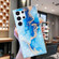 Samsung Galaxy S22 Ultra 5G IMD Shell Pattern TPU Phone Case - Blue Gold Marble