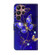 Samsung Galaxy S22 Ultra Crystal 3D Shockproof Protective Leather Phone Case - Diamond Butterfly