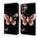 Samsung Galaxy S22 Ultra Crystal 3D Shockproof Protective Leather Phone Case - Pink Diamond Butterfly