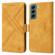 Samsung Galaxy S22 Plus 5G RFID Geometric Line Flip Leather Phone Case - Yellow