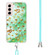 Samsung Galaxy S22+ 5G 2.0mm Airbag Shockproof TPU Phone Case with Lanyard - Gold Heart
