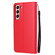 Samsung Galaxy S22+ 5G 3 Card Slots Multifunctional Leather Phone Case - Red