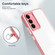 Samsung Galaxy S22+ 5G 3 in 1 Clear TPU Color PC Frame Phone Case - Pink