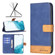 Samsung Galaxy S22+ 5G BF11 Color Matching Skin Feel Leather Phone Case - Blue