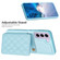 Samsung Galaxy S22+ 5G BF25 Square Plaid Card Bag Holder Phone Case - Blue