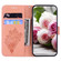 Samsung Galaxy S22+ 5G Butterfly Rose Embossed Leather Phone Case - Pink