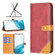 Samsung Galaxy S22+ 5G Color Matching Double Sewing Thread Leather Phone Case - Red Samsung Galaxy S22+ 5G Color Matching Double Sewing Thread Leather Phone Case - Red