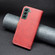 Samsung Galaxy S22+ 5G Color Matching Double Sewing Thread Leather Phone Case - Red Samsung Galaxy S22+ 5G Color Matching Double Sewing Thread Leather Phone Case - Red