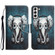 Samsung Galaxy S22+ 5G Colored Drawing Leather Phone Case - Earphone Elephant