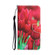 Samsung Galaxy S22+ 5G Colored Drawing Leather Phone Case - Tulips
