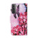 Samsung Galaxy S22+ 5G Colored Drawing Pattern Flip Leather Case - Red Flower Butterfly