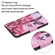 Samsung Galaxy S22+ 5G Colored Drawing Pattern Flip Leather Case - Red Flower Butterfly