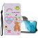 Samsung Galaxy S22+ 5G Colored Drawing Pattern Flip Leather Case - Smiling Bear