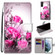 Samsung Galaxy S22+ 5G Coloured Drawing Cross Texture Horizontal Flip Leather Phone Case with Holder & Card Slots & Wallet & Lanyard - Wild Rose