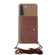 Samsung Galaxy S22+ 5G Crossbody Lanyard Wallet Card Bag Phone Case - Coffee