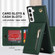 Samsung Galaxy S22+ 5G Cross-body Square Zipper Card Holder Bag Phone Case - Green