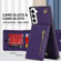 Samsung Galaxy S22+ 5G Cross-body Square Zipper Card Holder Bag Phone Case - Purple