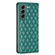 Samsung Galaxy S22+ 5G Diamond Lattice Magnetic Leather Flip Phone Case - Green
