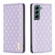 Samsung Galaxy S22+ 5G Diamond Lattice Magnetic Leather Flip Phone Case - Purple