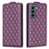 Samsung Galaxy S22+ 5G Diamond Lattice Vertical Flip Leather Phone Case - Dark Purple
