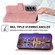 Samsung Galaxy S22+ 5G Dierfeng Dream Line TPU + PU Leather Phone Case - Pink