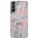 Samsung Galaxy S22+ 5G Electroplating IMD Marble TPU Phone Case with Ring - Pink Grey