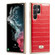 Samsung Galaxy S22+ 5G Fierre Shann Crocodile Texture Electroplating PU Phone Case - Red