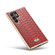 Samsung Galaxy S22+ 5G Fierre Shann Python Texture Electroplating PU Phone Case - Red