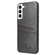 Samsung Galaxy S22+ 5G Fierre Shann Retro Oil Wax Texture PU Leather Phone Case with Card Slots - Black