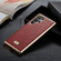 Samsung Galaxy S22+ 5G Fierre Shann Snake Texture Electroplating PU Phone Case - Red