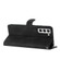 Samsung Galaxy S22+ 5G Flower Butterfly Embossing Pattern Leather Phone Case - Black